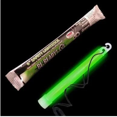Be Ready (2 Pack) Green 12 Hour Duration Military Chemical Light Sticks for Emergency Kits | Survival & Camping | Hurricane & Disasters - Windy City Novelties