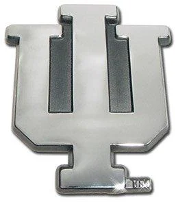 Indiana University Hoosiers "IU" Chrome Plated Premium Metal Car Truck Motorcycle NCAA College Emblem - Elektroplate