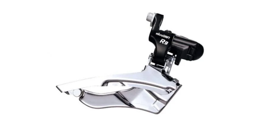 microSHIFT | R8 Front Derailleur | 7/8-Speed Triple | 50/39/30T | 31.8/34.9Band Clamp | Shimano Compatible
