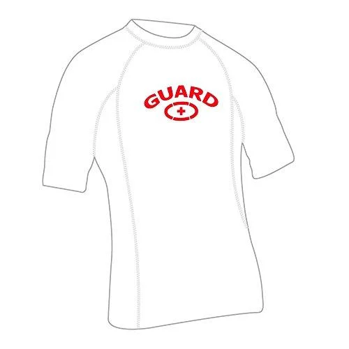 Adoretex Men's UPF 50+ Guard Short Sleeve Rashguard (RSG04M)-White-XL