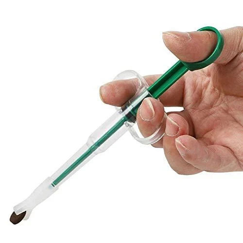 Backagin Cat Pill Popper, Animal Pill Gun, Baby Bird Feeder Syringe, Animal Pill Shooter for Baby Animals Dental Irrigation, Disposable Syringe for Birds Dogs Cats Dispenser Tool type3: single green