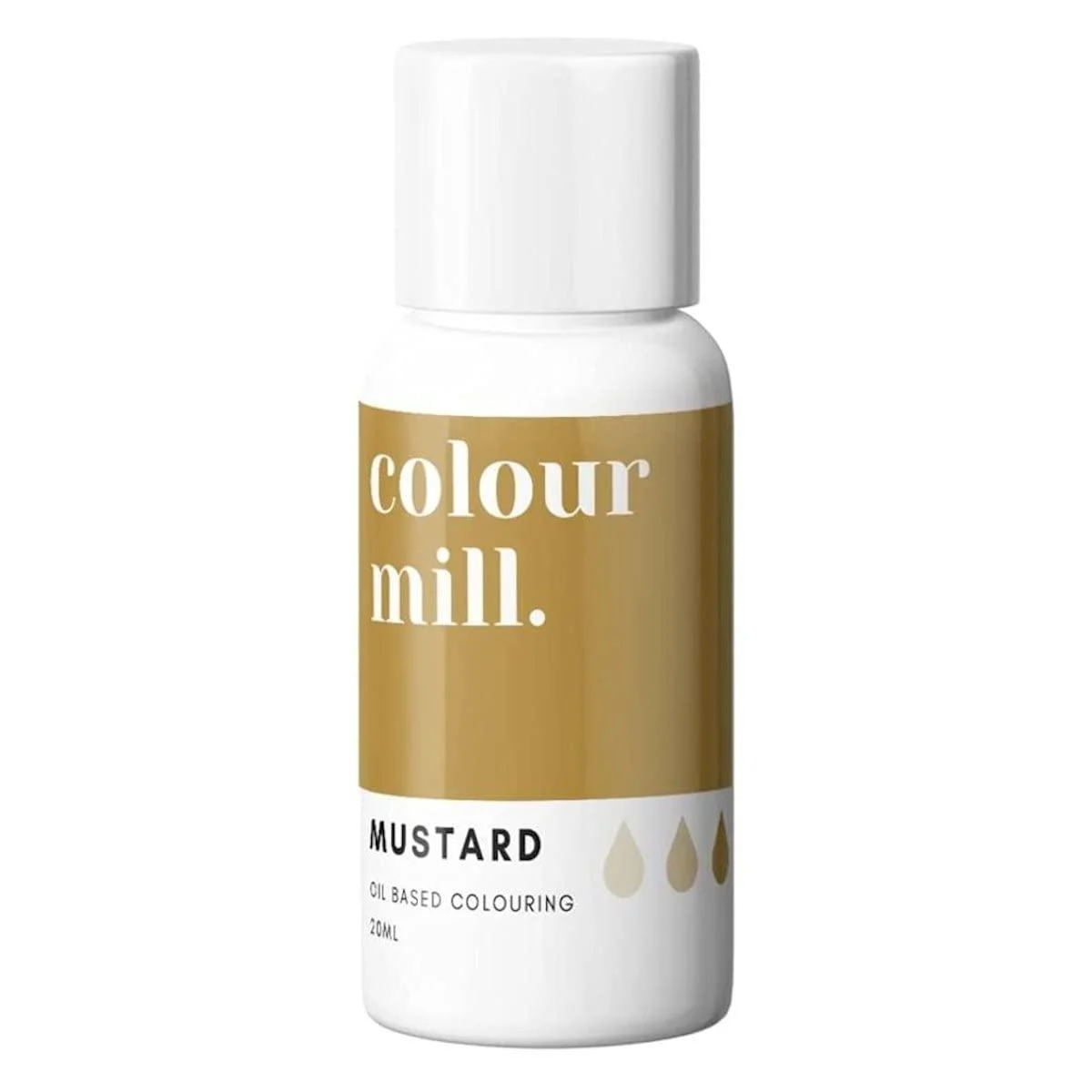 Colour Mill Oil Based Next Genertion Edible Food Paint Colouring for Buttercream Fondant Sugarpaste Icing and Chocolate - Mustard 20ml