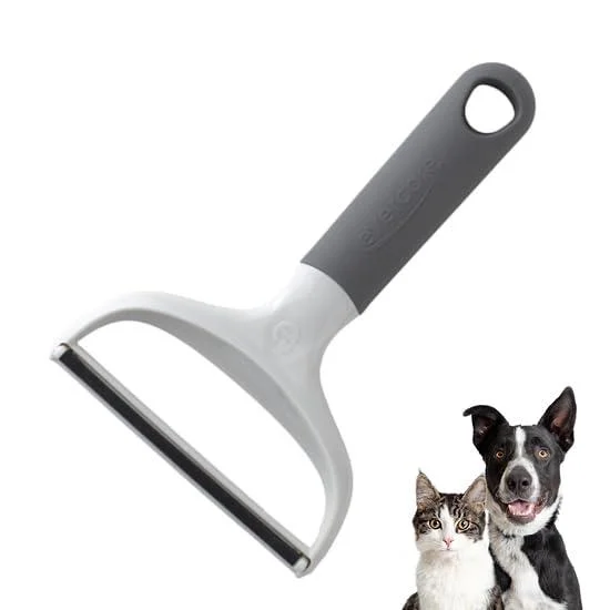Evercare Duo Pet Hair and Lint Remover Dual-Sided Comb for Removing Pet Hair and Lint from Clothing and Furniture White