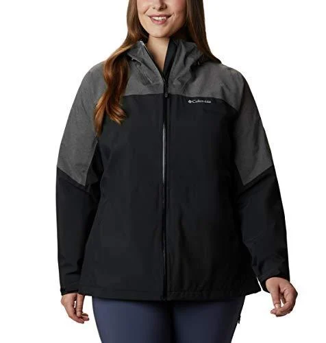 Columbia Women's Evolution Valley Ii Jacket, Cirrus Grey/Tradewinds Grey Heather, 3X Medium Black, Charcoal Heather