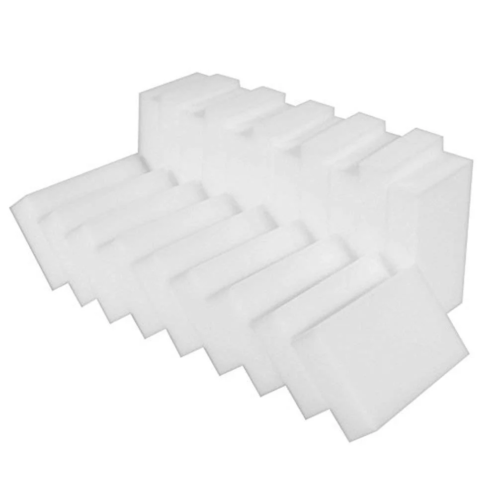 Dartphew Magic Cleaning Pads 100-Pack Magic Cleaning Sponges Eraser Melamine Multi-Functional Foam Cleaner for Kitchen Furniture Leather - White - 6cm*10cm*2cm