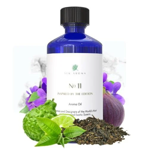 No. 11 Hotel Scented Aroma Oil Ultra-Luxe Home Fragrance Oil for Waterless Diffusers and Essential Oil Diffusers. Bergamot Black Tea Amber Freesia Cedar Musk Essential Oil Blend