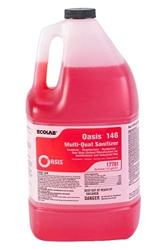 ECOLAB 6117781 Oasis 146 Multi-Quat SANITIZER Disinfectant Deodorizer Cleaner - One (1) Gallon/Bottle per Order
