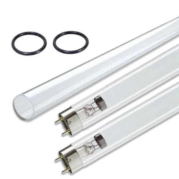 eco-filtration Phillips UV Lamps Replacement UVC Bulbs and Quartz Bundle 30 WATT T8 Lamp KOI Fish Pond Tank