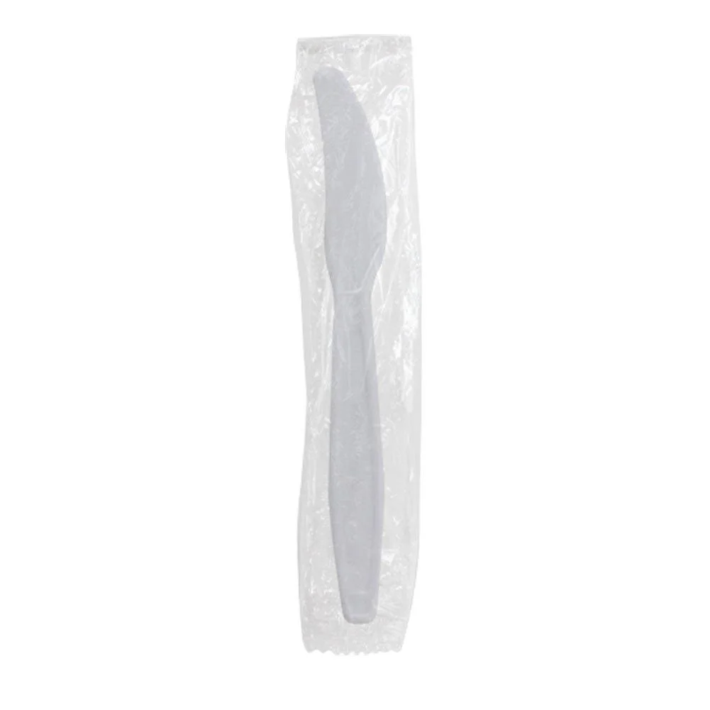 Karat U3531W 7.5" Poly-Wrapped Heavy-Weight Disposable Knife White (Pack of 1000)