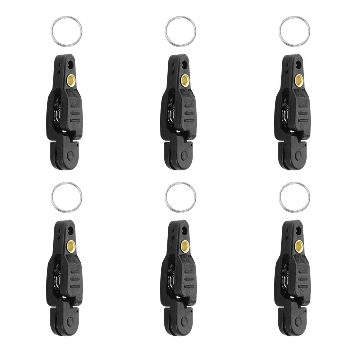 SAUYRASY 6Pcs Red Heavy Tension Snap Release Clips for Weight Planer Board Kites Downrigger Trolling Fishing Black