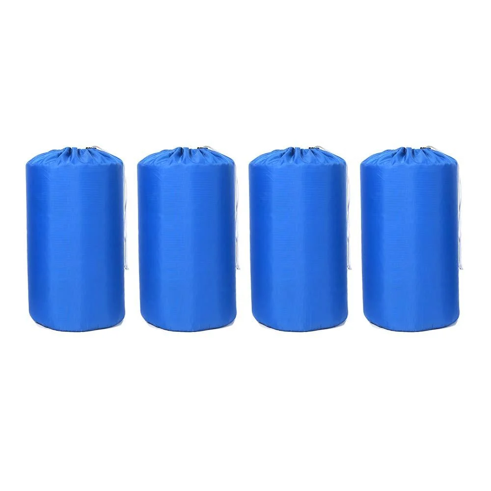 Ezek 210 Denier Compression Stuff Sacks, Drawstering Sleeping Bags Storage Organizer with Bottom Handle, Water-Resistant for Camping, Hiking, Backpacking, 4 Sizes,4 Pack, Royal Blue. Large