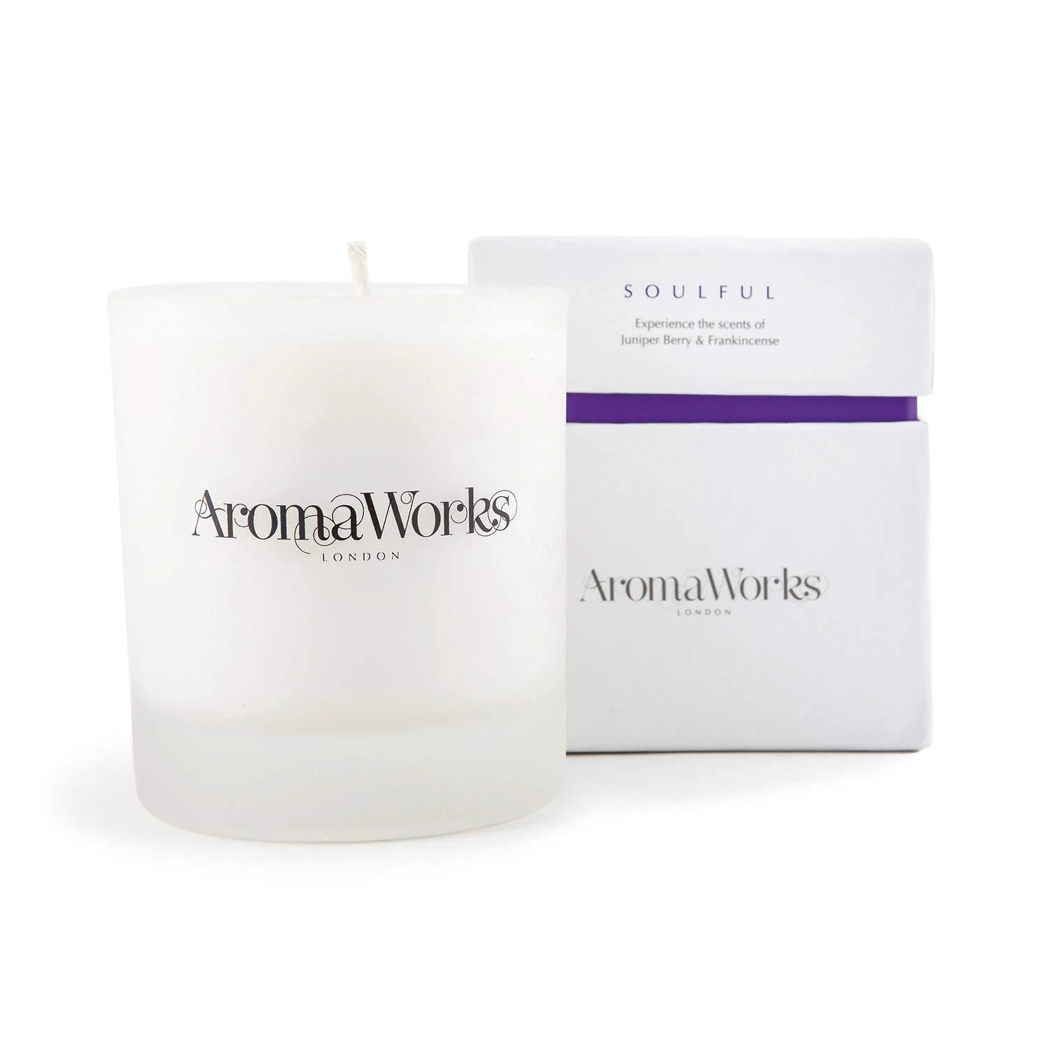 Soulful Soy Wax Candle - Frankincense Juniper Berry and Patchouli Aromas - Relax Clarity & Time Out - Natural Vegan Cruelty Free - Medium 7.76oz