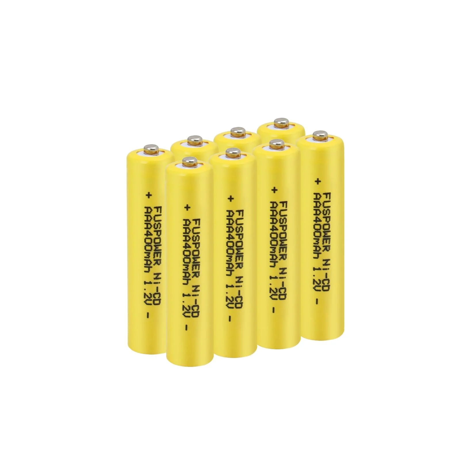 NiCD AAA Battery 1.2V 400mAh Triple A Rechargeable Batteries for Outdoor Solar Lights Garden Lamp Pathway Lights (8 Count (Pack of 1)) - Fuspower