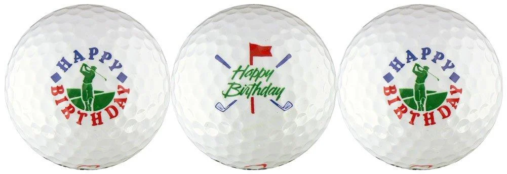 EnjoyLife Inc Happy Birthday w/Golfer & Clubs Golf Ball Gift Set