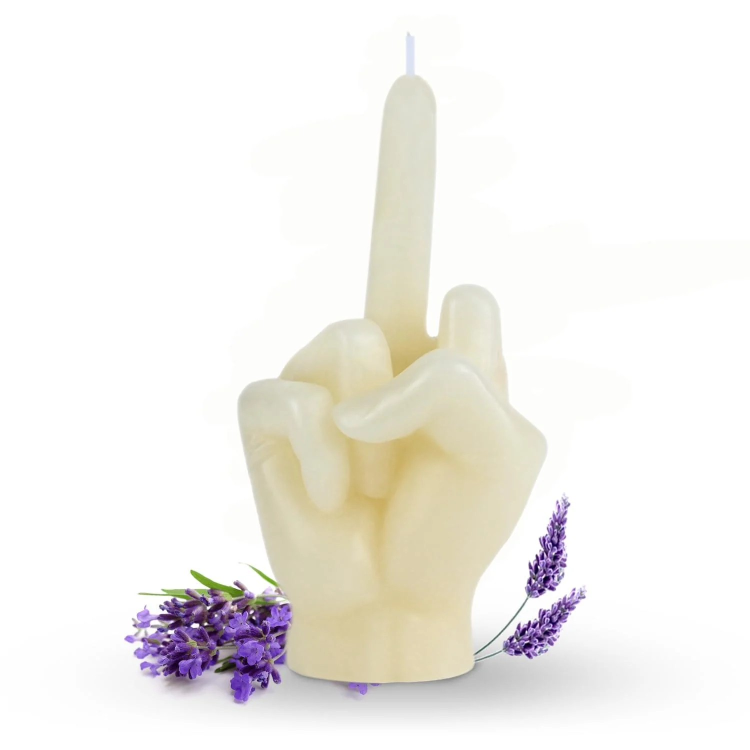 Middle Finger Scented Candle White Lavender Scented Candles Halloween Middle Finger Decor Candle Gifts Hand Gesture Aromatherapy Candle Desk Statues Fragrance Decoration for Bedroom Home Supplies - OTTO Engineering