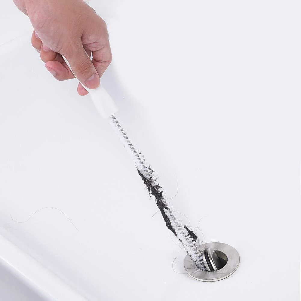 Universal Pipe Dredging Sink Cleaning Brush Spiral Nylon Bristles Free to bend Easy to use Strong and Durable Easy to Clean Reusable - SBOYS