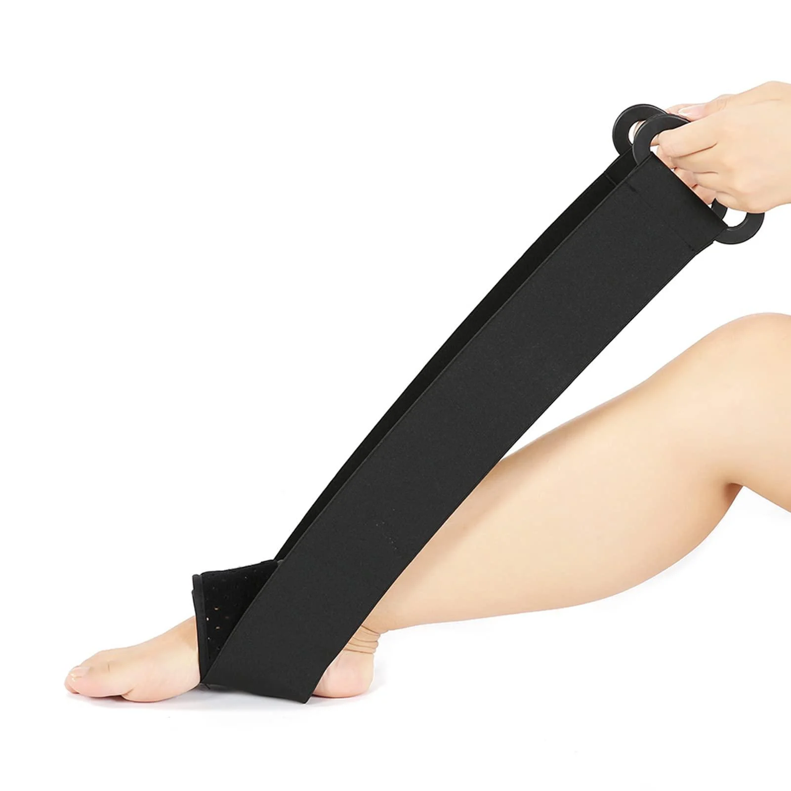 Stretching Exercise Strap Foot Drop Plantar Ankle Training Belt Strength Exercise Resistance Bands 3.3 Feet Long - Haosie