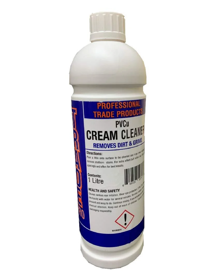 Gardinia Trade-Pro UPVC Frame Cream Cleaner Litre Bottle UPVC Restorer