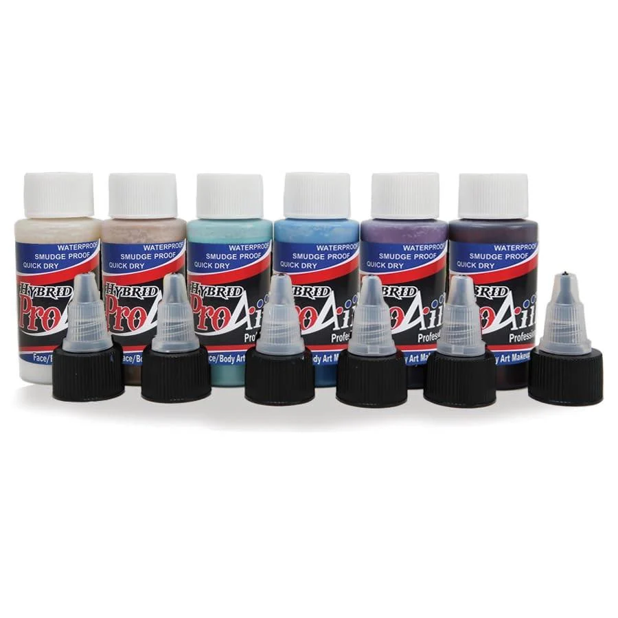 ProAiir Face and Body Painting Makeup - 6 Zombie Colors - 1 oz (30ml) 1 Ounce 6.0