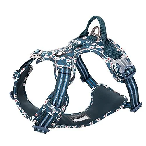 Winhyepet Truelove no-pull dog harness cotton fabric breathable and reflective soft adjustable to run walking walking suitable for small medium-sized cats dogs tlh5655 S Saxony blue
