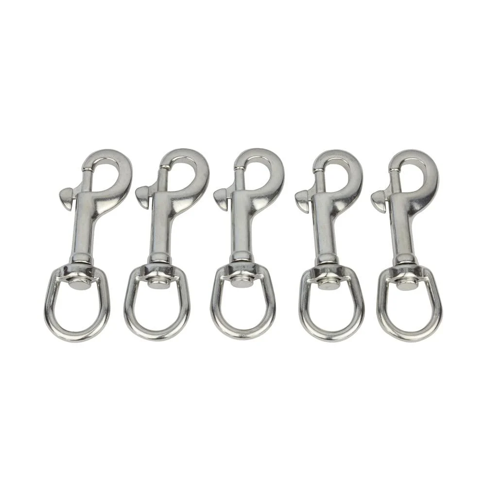 YWZHENYU Marine Grade Single Ended Trigger Clips Heavy Duty Diving Bolt Snap Hooks of 5 pcs 3.6 inch