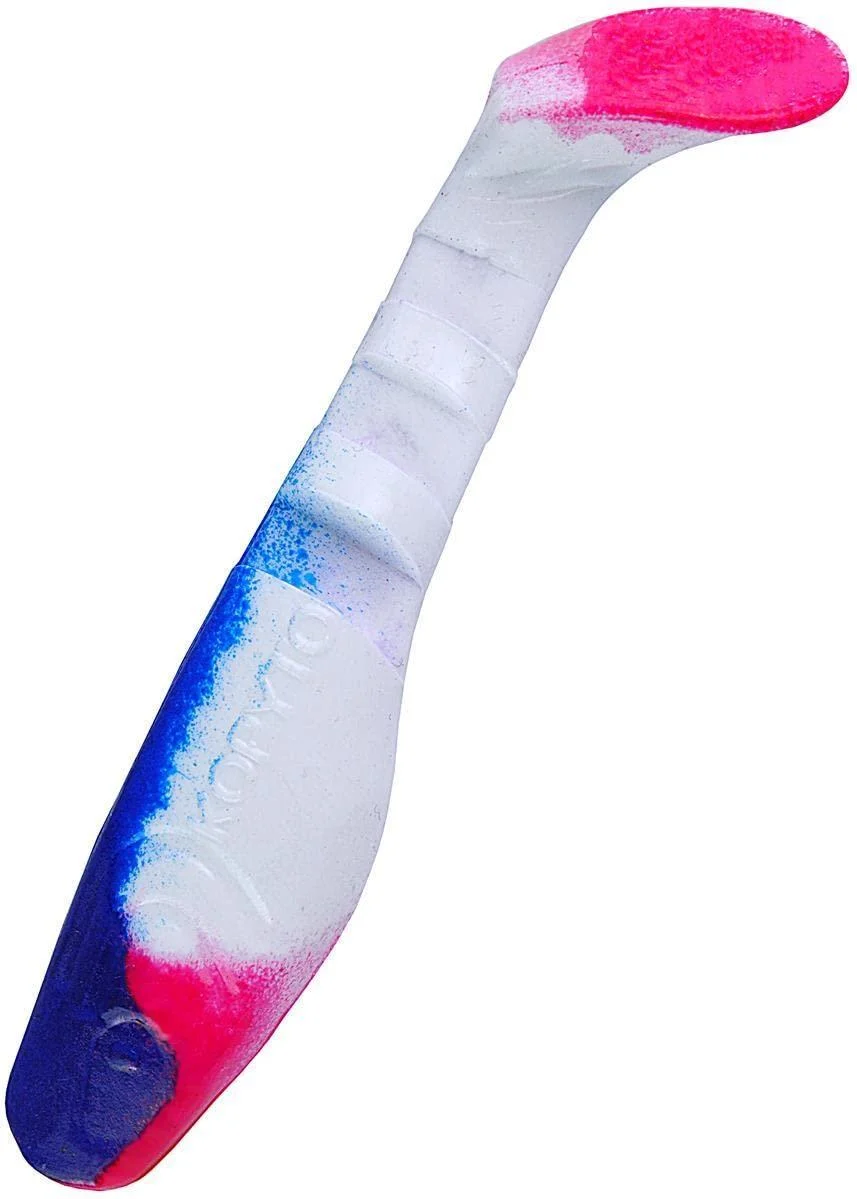 Relax Kopyto 3" 10 pieces rubber fish zander artificial bait 006R blue white