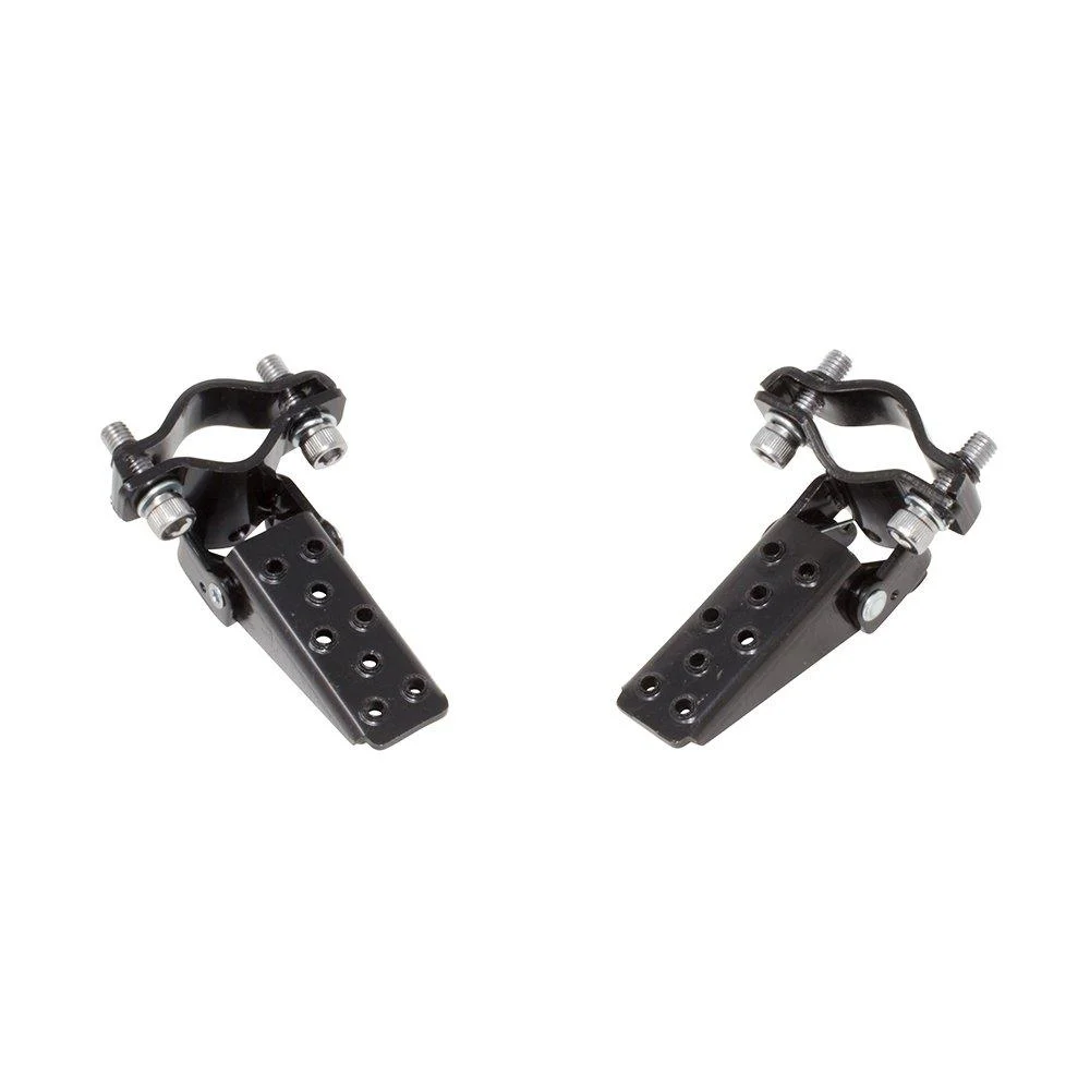Fenix Cycles Foldable Fork Step Pegs Chrome Black