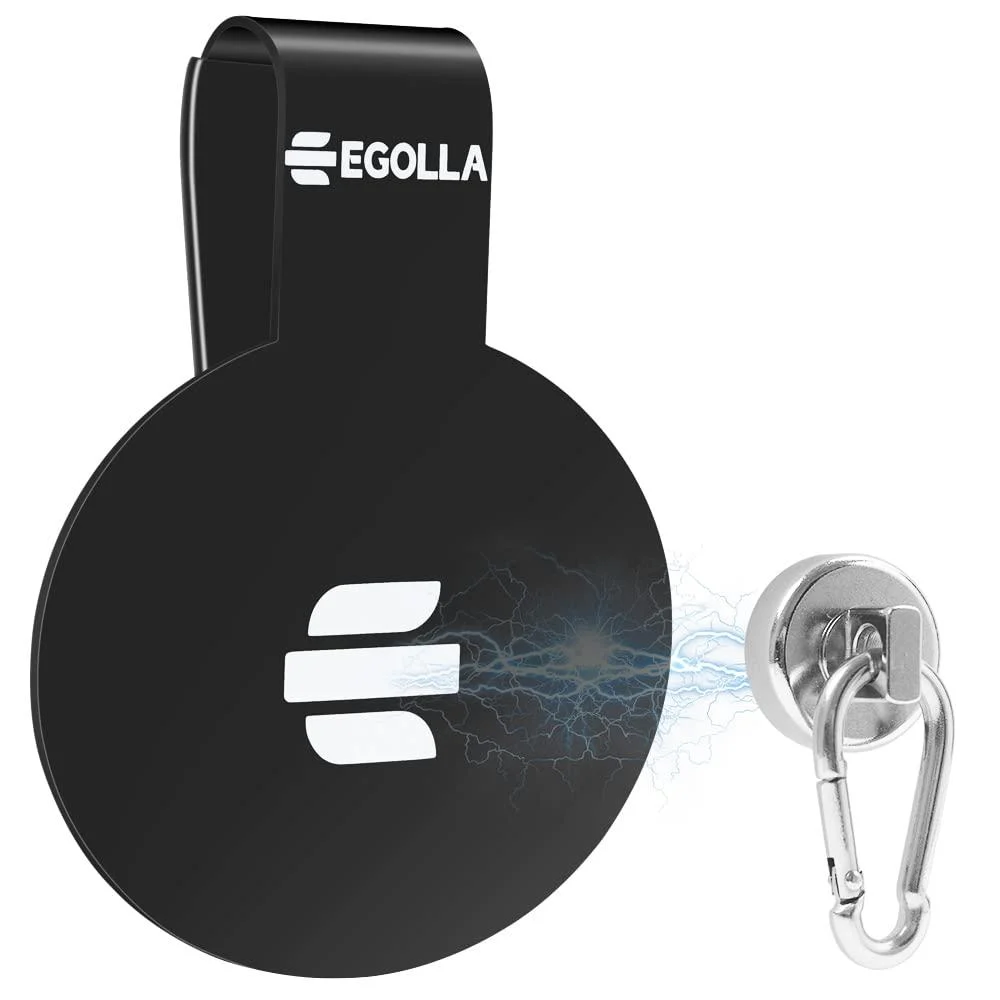 EGOLLA Metal Landing Pad Round for Fast Access to Golf Gear Black