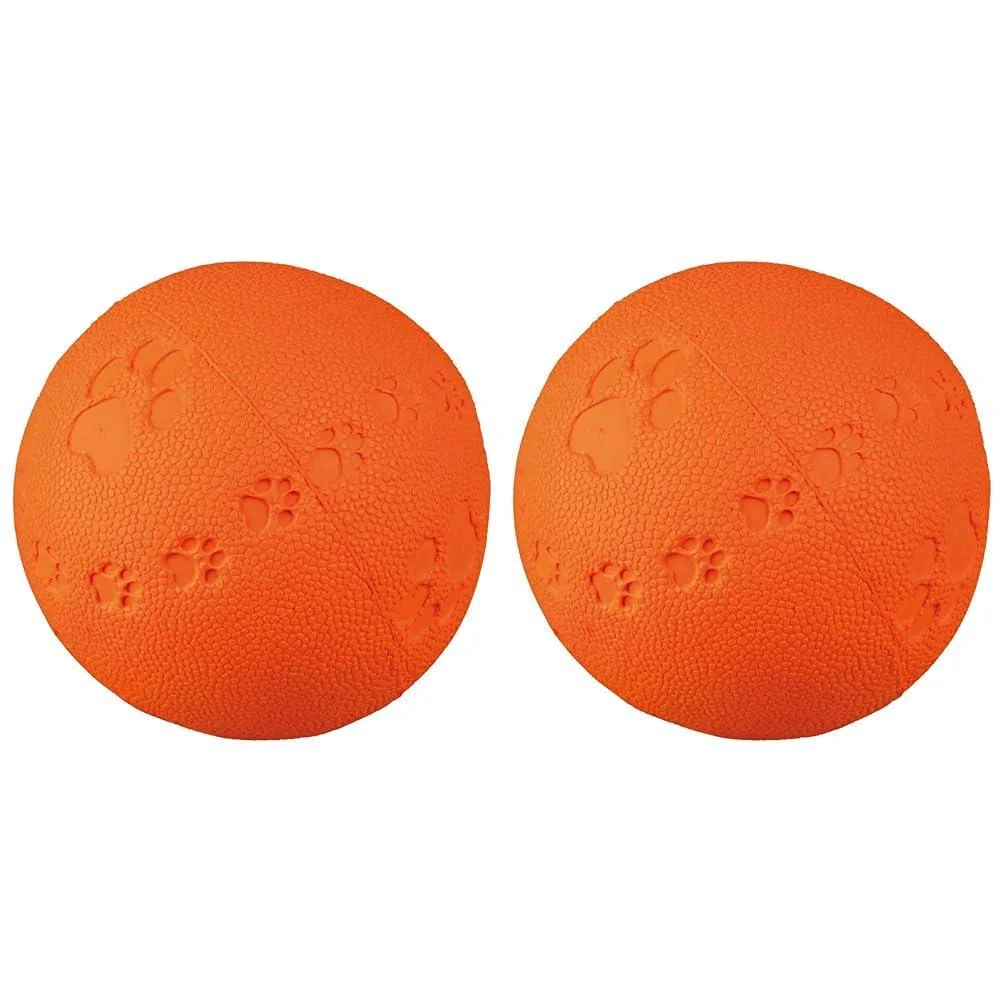 TRIXIE 34863 Play ball natural rubber 9 cm (pack of 2)