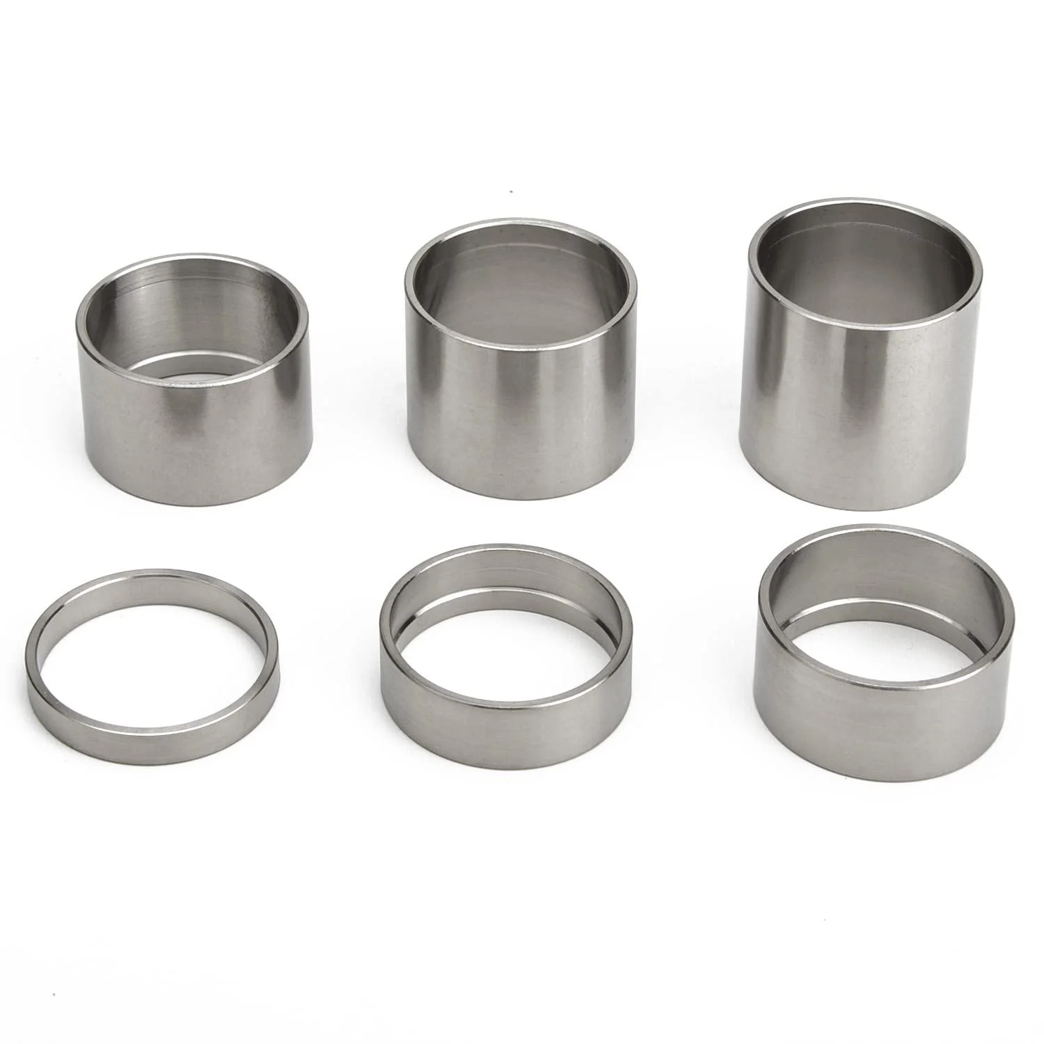 TiTo Titanium 4/6 Pcs Bicycle Headset Spacer 1-1/8 Inch 5-10-15-20-25-30mm Bike Handlebar Stem Spacers Threadless for MTB BMX Mountain Road Bikes Cycling Glossy