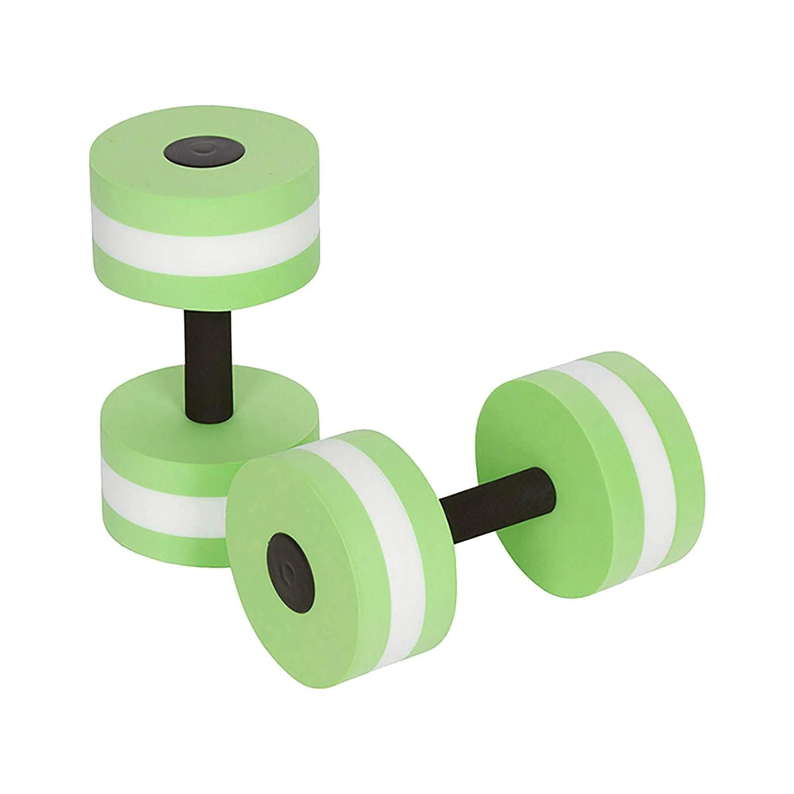 Aquatic Dumbbell Set, 2PCS Water Dumbells Pool Resistance Water Fitness Equipment Foam Dumbbell Water Aerobics Fitness Equipment for Weight Loss One Size Green - Lagukka