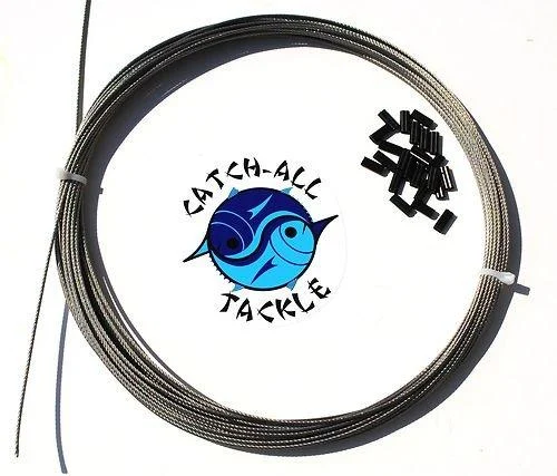 Catch All Tackle 49-Strand Cable Bright 7x7 Stainless Steel Cable Kit 30ft 700lb 2.0mm