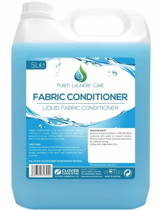 5L Puriti Laundry Care Fabric Conditioner - Concentrate Professional Softener for Regular Domestic or Automatic Washing Machines