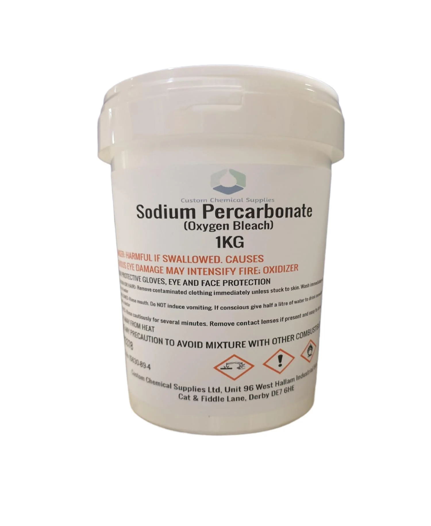 Customchem 1KG - Sodium Percarbonate Pure Granular Coated Oxygen Bleach Cleaner Stain Remover