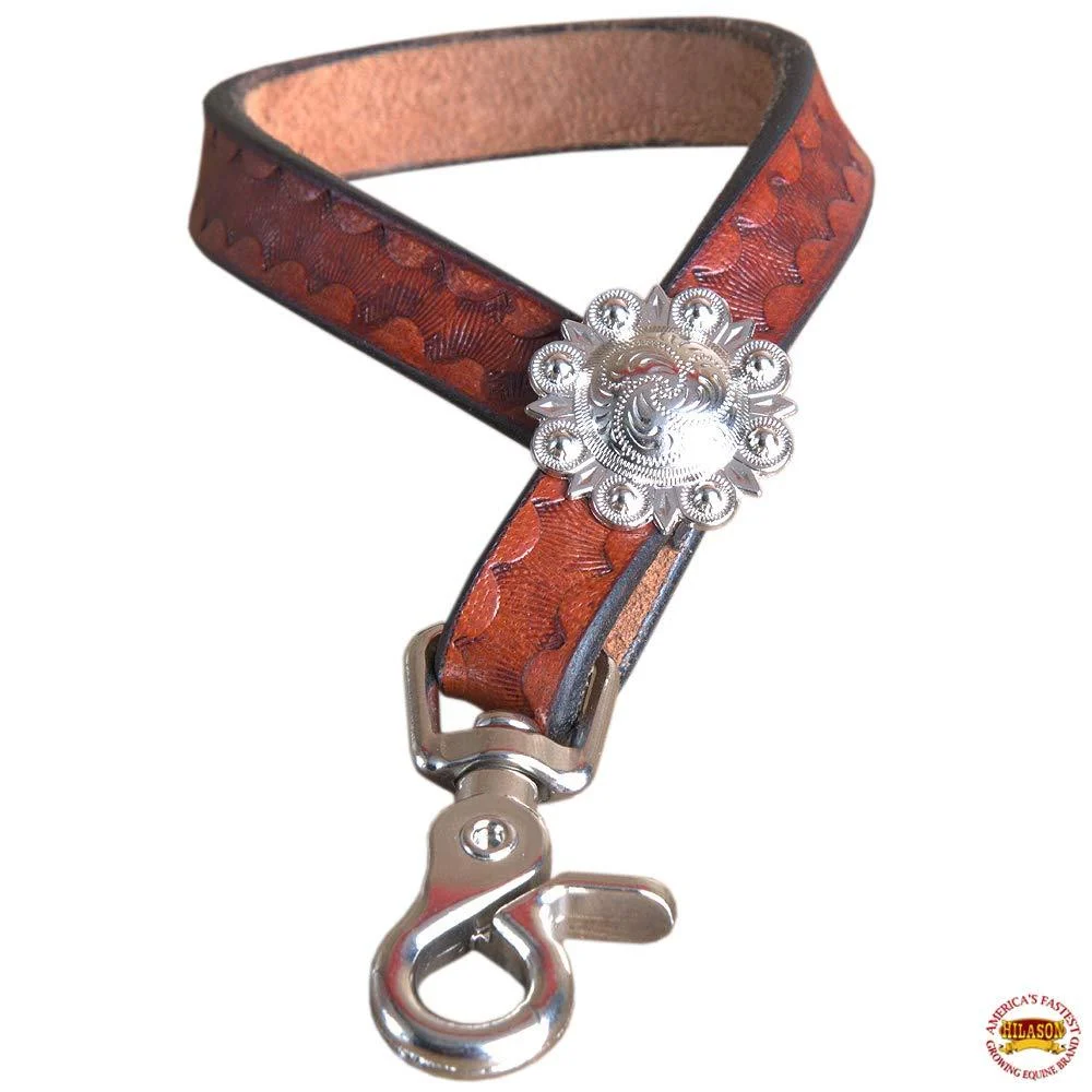 HILASON Leather Horse Tie Down Hobble Keeper Sunset Hand Tool- 4 Inch | Horse Tie Down | Leather Horse Ties Down | Tie Down Straps for Horses | Leather Tie Down for Horses