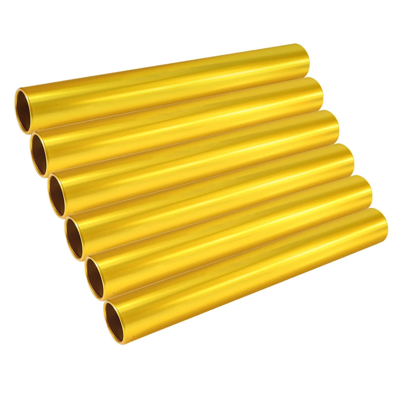 6Pcs Track Field Relay Batons Aluminum Running Race Athletic Batons for Race Running Outdoor Sports Relay Events 6Pack-Gold Team