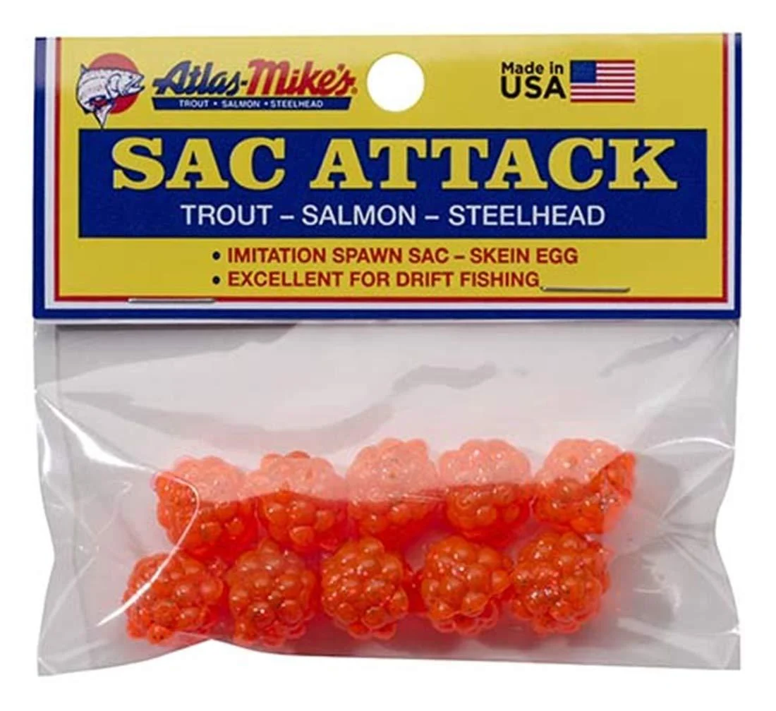 Atlas Mike's Sac Attack Fishing Bait Eggs Orange