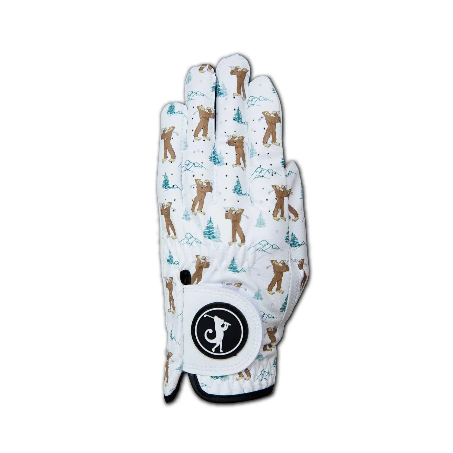 Chameleon Golf Mens Golf Glove -Crazy Golf Gloves - Leather Golf Accessory for Men - Cabretta Golf Gloves - Golf Gift for Golfers - Best Man Golf Gifts - Golf Equipment Bigfoot Flyer Large Left