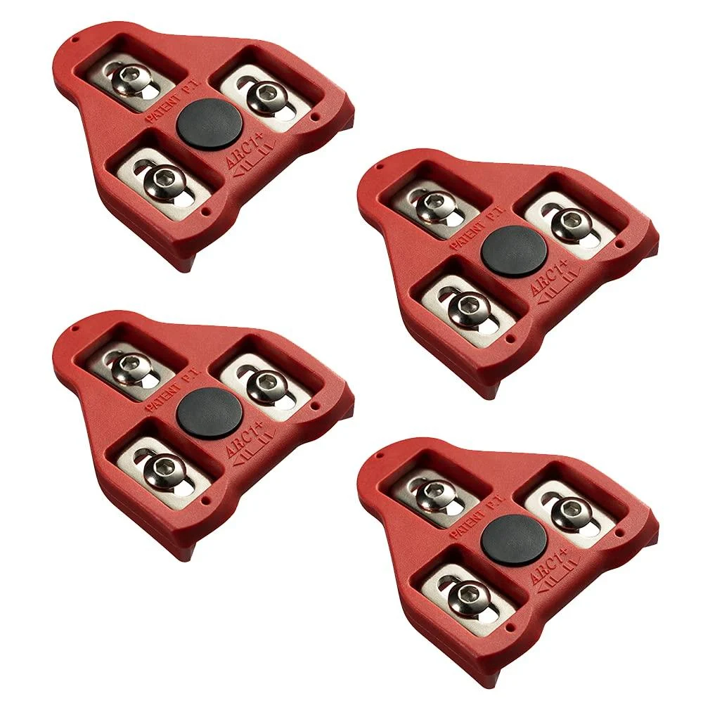 EVERBEAM Precision 9-Degree Float Bike Cleats for Spin Shoes | Compatible with Look Delta Pedal Systems | for Peloton and Exercise Bikes, Indoor Cycling, Road Cycling, Mountain | 2 Pairs, 4 Cleats