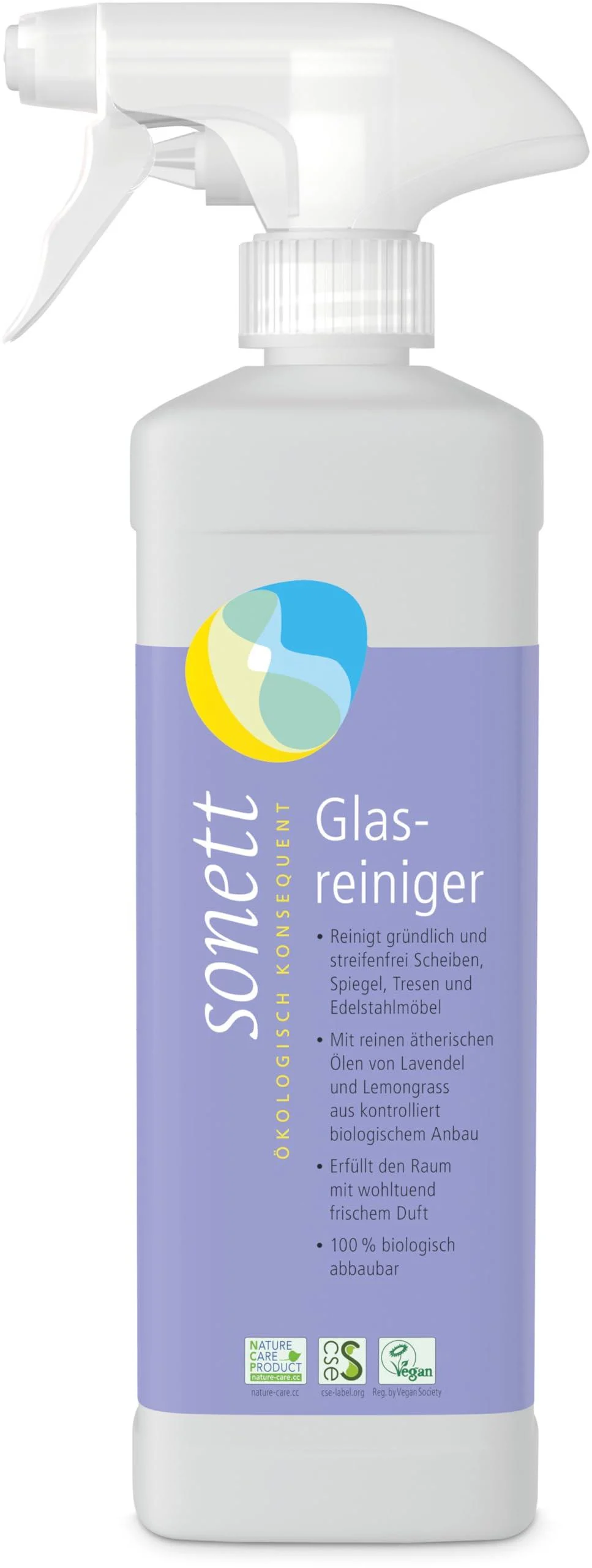 Sonett Bio Glass Cleaner (6 x 0.50 l) 500 ml (pack of 6)