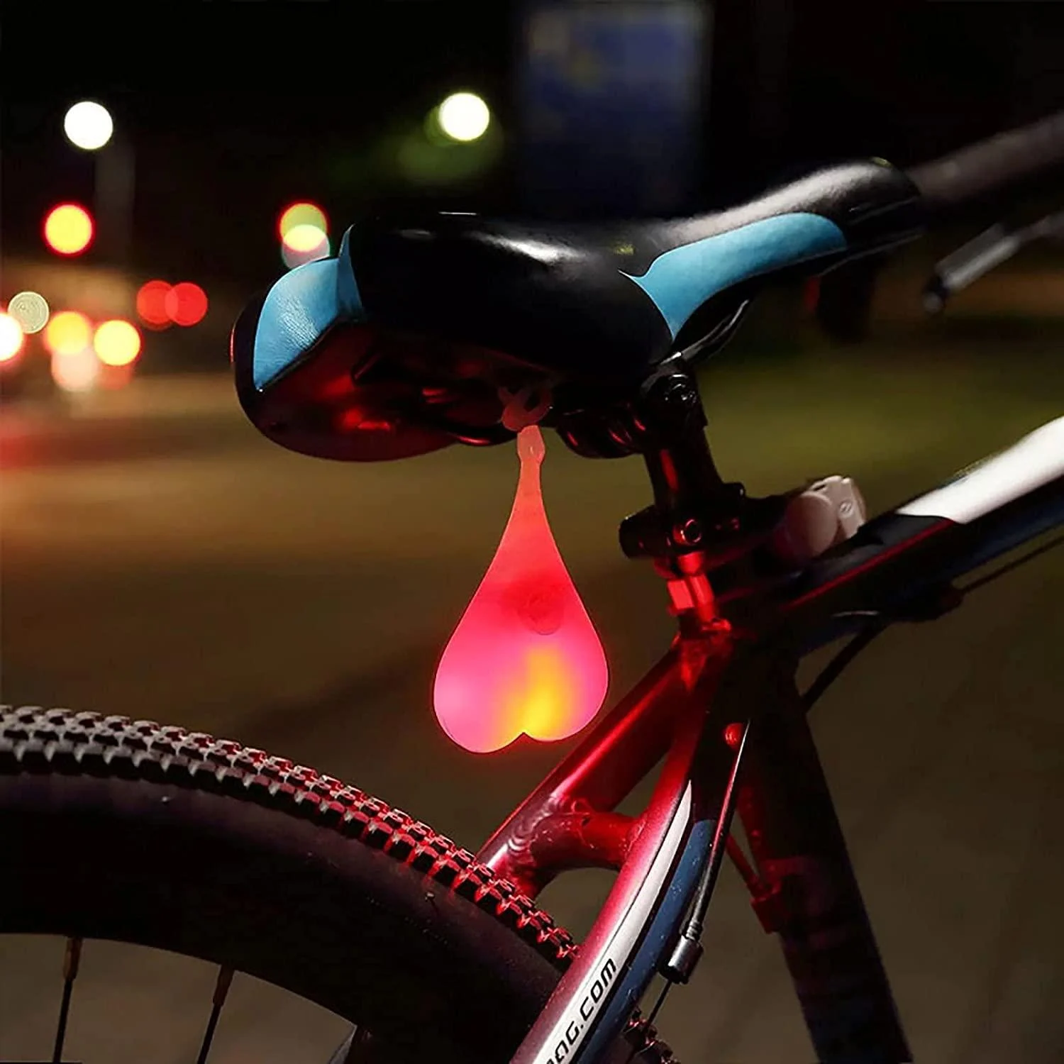 Bike Tail Ball Bike Light, Creative Silicone Cycling Night Safety Warning Lights - Waterproof LED Night Essential Light, Bicycle Seat Back Egg Signal Lamp Red