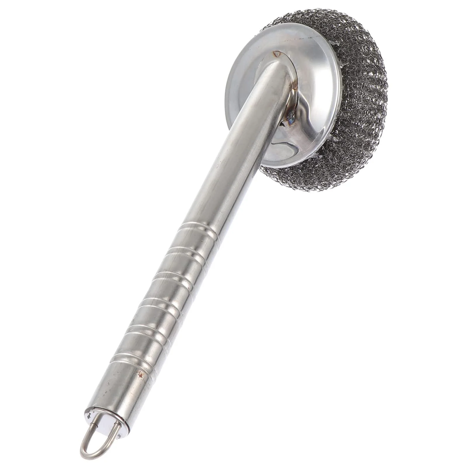 Luxshiny Stainless Steel Scourers with Handle Kitchen Steel Wool Scrubber Dish Scrubber Brush Kitchen Cleaning Brush Wok Brush for Dishes Pots