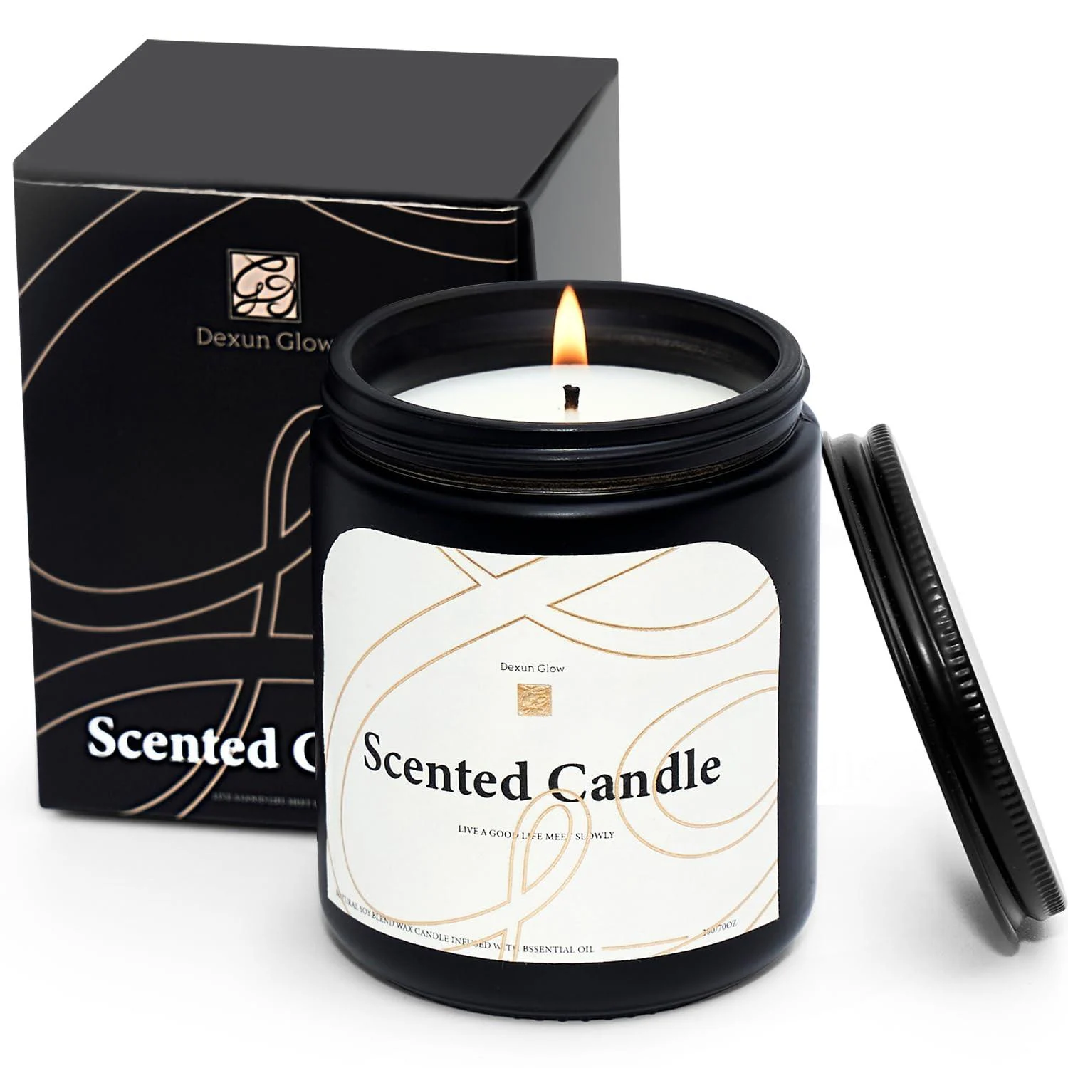 Aromatherapy Candle Cote D'azur Scented Candles for Home 7OZ 100% Natural Soy Wax Candles for Women Perfect Candles Gift for Christmas Birthday Thanksgiving Day - Dexun Glow