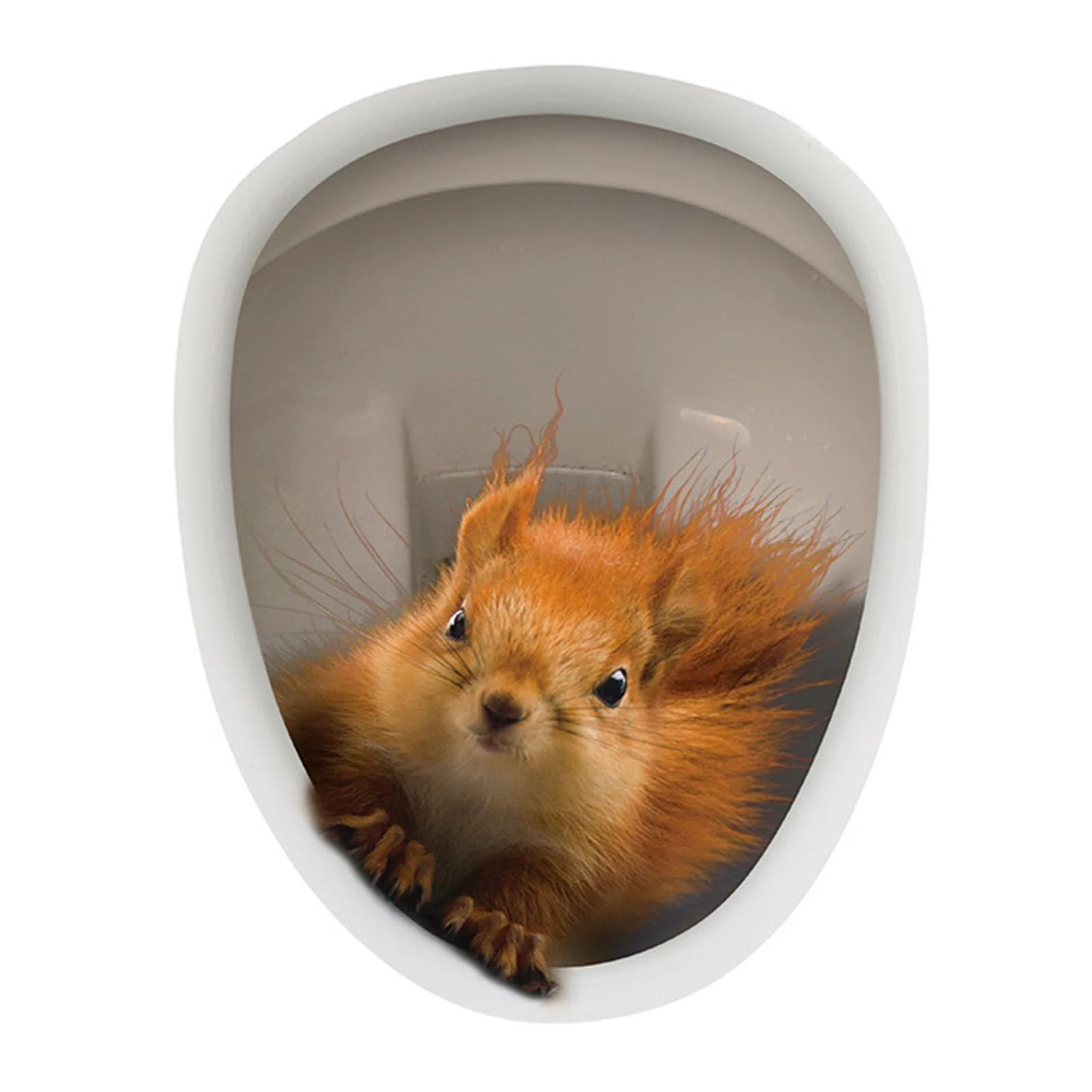 3D Toilet Seat Stickers Decals Funny Stickers Squirrel Toilet Lid Decal Removable Wall Art Sticker Waterproof Peel & Stick Wall Decals Decor for Bathroom Washroom Fridge Door Squirrel Toilet Sticker*2pcs - Hoghaki