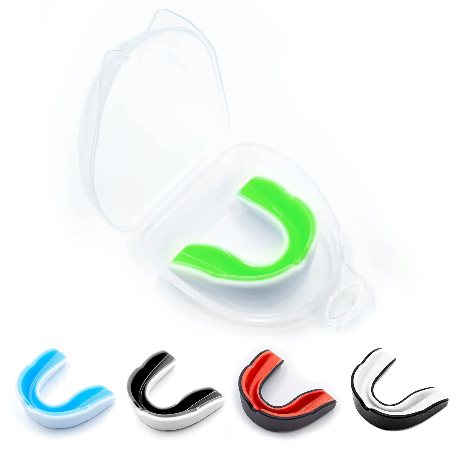 LPONJAR 5 Pack Kids Youth Mouth Guard for Sports, Child Teen Athletic Mouthguard with Case for Football Lacrosse Basketball Taekwondo Boxing MMA Rugby Karate Wrestling Small (under 9 Year old)