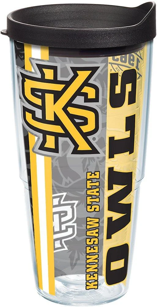 Tervis Kennesaw State Owls College Pride Tumbler with Wrap and Black Lid 24oz, Clear 24oz College Pride