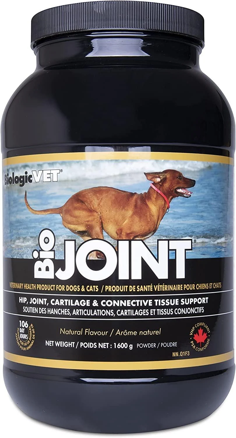 Flora Health BiologicVET BioJOINT Advanced Hip and Joint Mobility for Dogs and Cats Lignans Prebioptics Glucosamine Chondroitin Bromelain MSM Supplement 1600 g Powder 1600 g (Pack of 1)