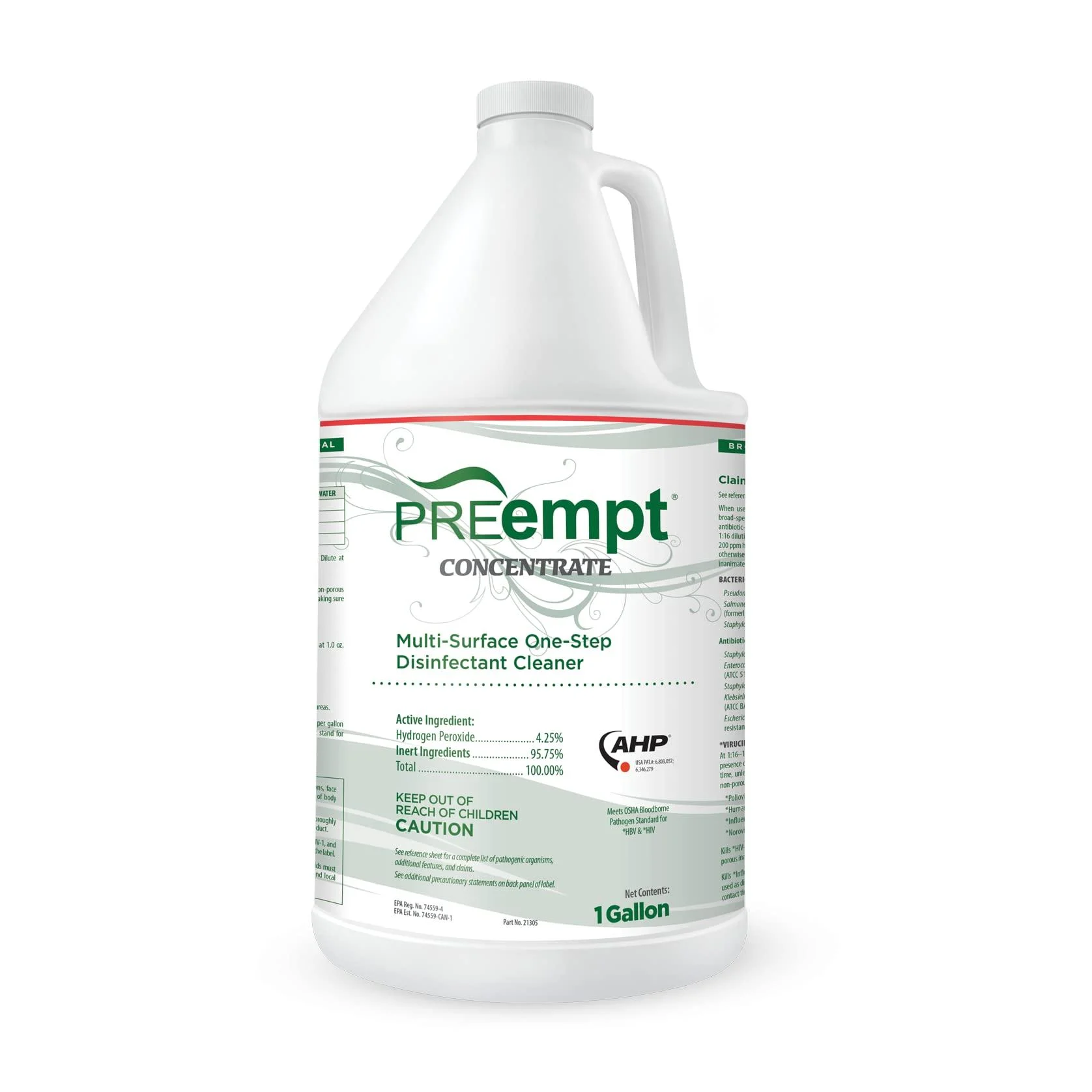 Concentrate 1 Gallon Multi-Surface Sanitizing Disinfectant Cleaner Hospital Grade