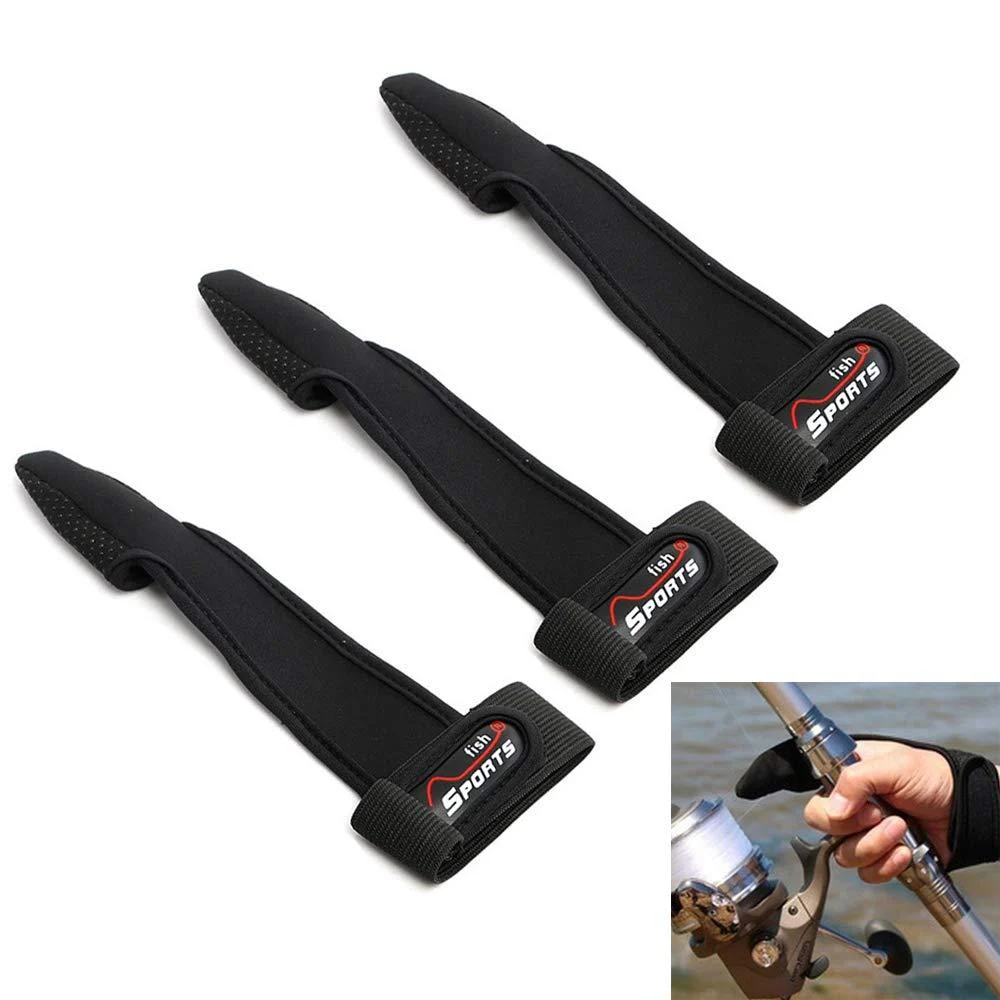Minicart Single-Finger Gloves,3 Pack Anti-Slip Fishing Glove,Professional Single-Finger Gloves Index Finger Protector Unisex Elastic Band Glove for Outdoor Fishing Black