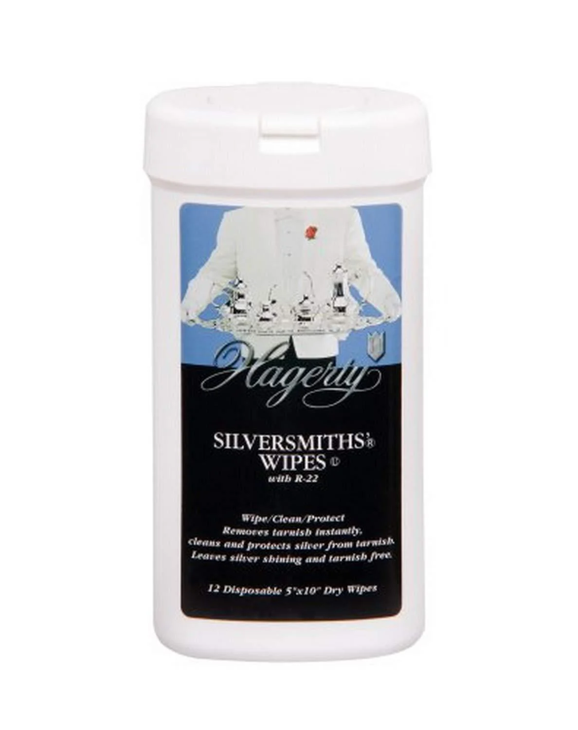 Hagerty 15740 5-by-10-inch Silversmiths' Wipes 12 Disposable Wipes White